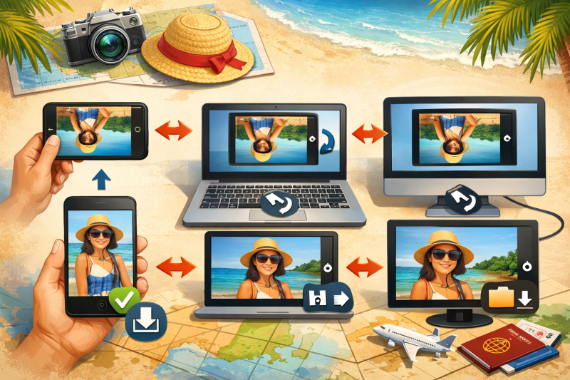 How to flip a video from a trip: correcting vacation footage